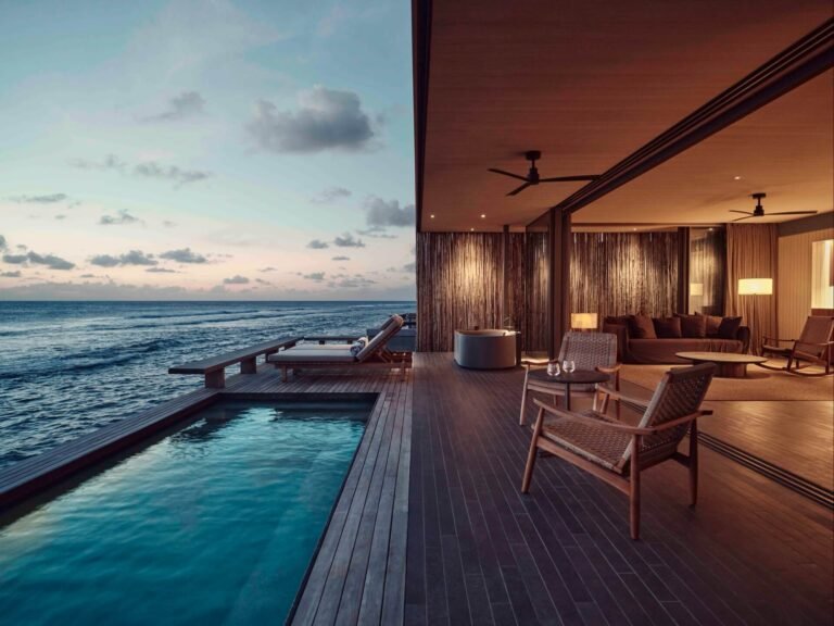 Patina-Maldives-One-Bedroom-Water-Pool-Villa-Exterior-Night