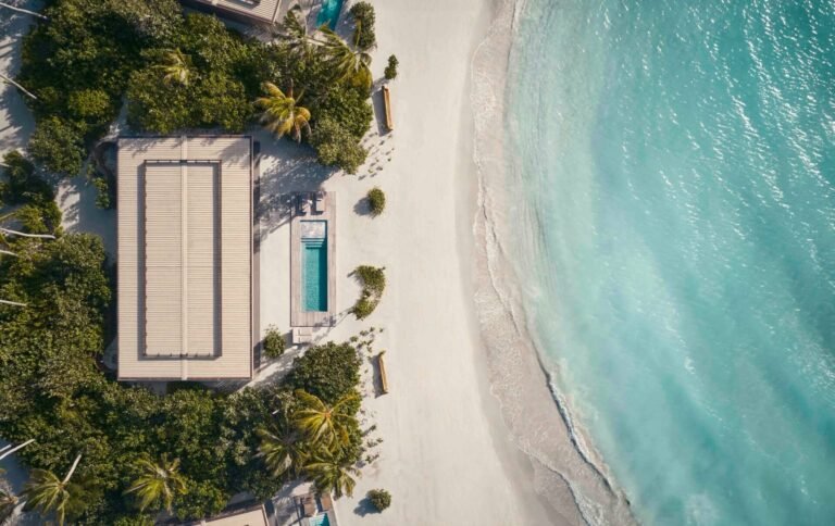 Patina-Maldives-Two-Bedroom-Sunrise-Beach-Pool-Villa-Aerial-